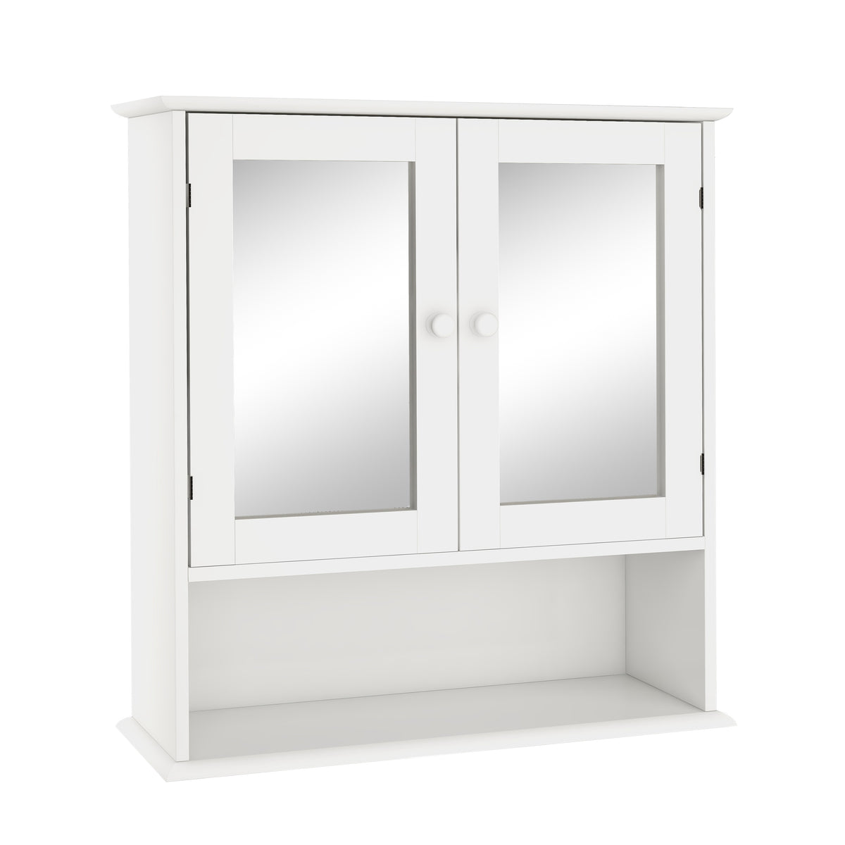 Bathroom Wall Cabinet with Doule Mirror Doors and Shelvs W28206527-djyc