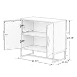 Solid wood square shape handle 2 doors sideboard W28222273-djyc