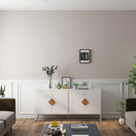 Solid wood special shape square handle design with 4 doors and double storage sideboard W282S00014-djyc