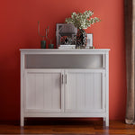 Kitchen storage sideboard and buffet server cabinet-White W28209580-djyc
