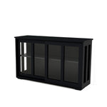 Kitchen Storage Stand Cupboard With Glass Door-Black W28215277-djyc