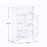 Bathroom standing storage cabinet with 3 drawers and 1 door-White W28235523-djyc