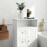 Bathroom standing storage cabinet with 3 drawers and 1 door-White W28235523-djyc