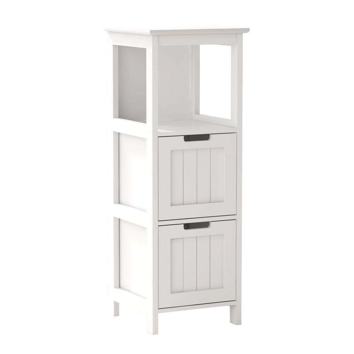 Bathroom Floor Cabinet with 2 Drawers and 1 Storage Shelf,Freestanding Wood Storage Organizer Cabinet-White W112049922-djyc