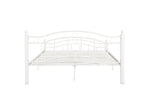 Queen Size Metal Bed Frame with Headboard and Footboard White W31180791-djyc