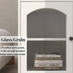 Living room White wine cabinet with removable wine rack and wine glass rack, a glass door cabinet W28265029-djyc