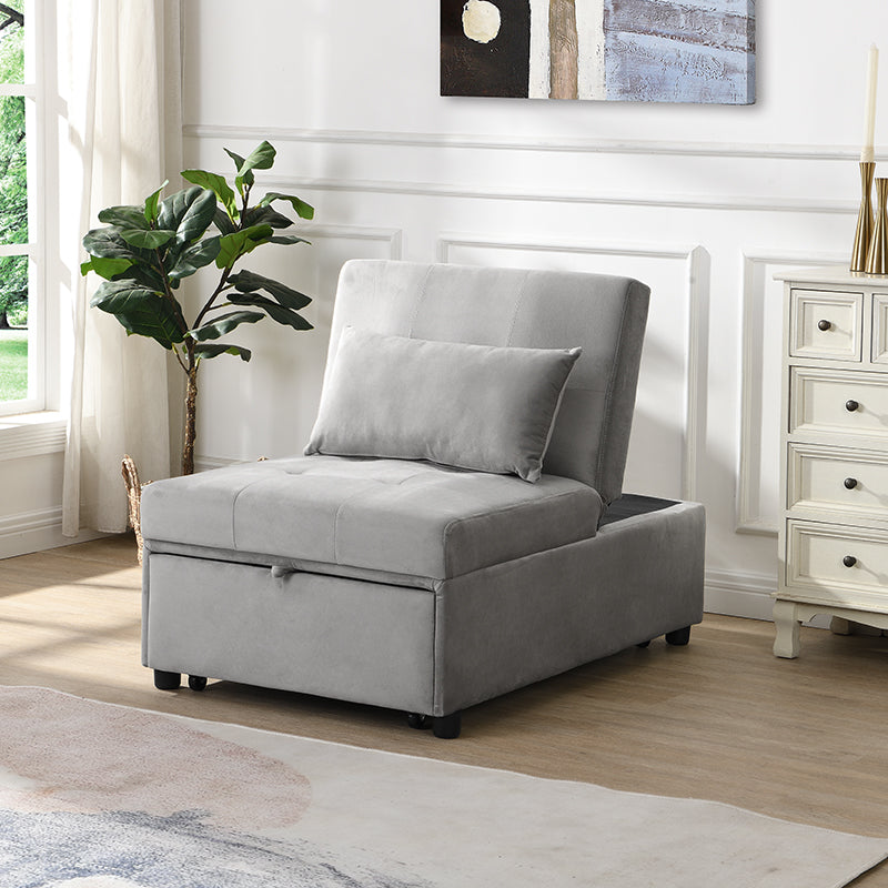 Folding Ottoman Sofa BedGray W214104023-djyc