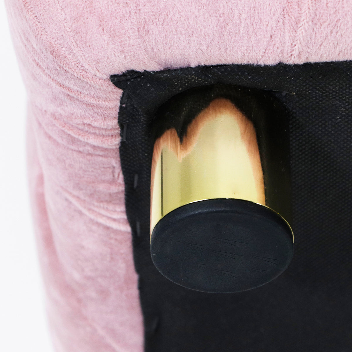 Pink Modern Velvet Upholstered Ottoman, Exquisite Small End Table, Soft Foot Stool,Dressing Makeup Chair, Comfortable Seat for Living Room, Bedroom, Entrance W1170103513-djyc