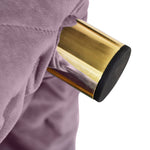 Purple Modern Velvet Upholstered Ottoman, Exquisite Small End Table, Soft Foot Stool,Dressing Makeup Chair, Comfortable Seat for Living Room, Bedroom, Entrance W1170103517-djyc