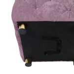 Purple Modern Velvet Upholstered Ottoman, Exquisite Small End Table, Soft Foot Stool,Dressing Makeup Chair, Comfortable Seat for Living Room, Bedroom, Entrance W1170103517-djyc