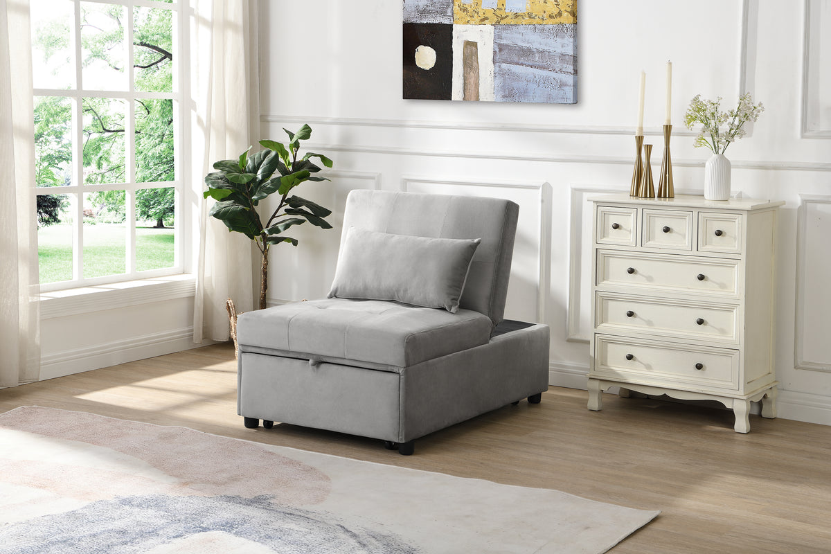 Folding Ottoman Sofa BedGray W214104023-djyc