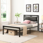 Twin Size metal bed Sturdy System Metal Bed Frame ,Modern style and comfort to any bedroom ,black W311109646-djyc