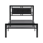 Twin Size metal bed Sturdy System Metal Bed Frame ,Modern style and comfort to any bedroom ,black W311109646-djyc