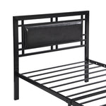 Twin Size metal bed Sturdy System Metal Bed Frame ,Modern style and comfort to any bedroom ,black W311109646-djyc