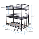 Furniture Triple Bunk Bed, Twin/Twin/Twin, black W311S00036-djyc
