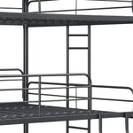 Furniture Triple Bunk Bed, FULL/FULL/FULL, black W311S00038-djyc