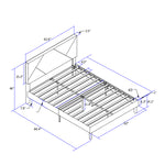 Queen Size Upholstered Platform Bed Frame ,Wood Slat Support, Easy Assembly,Grey W311110545-djyc