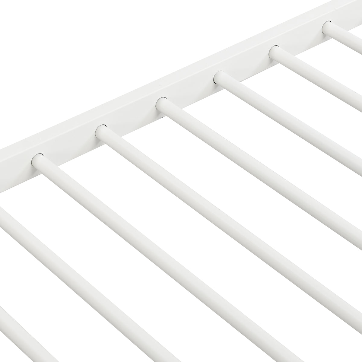 METAL Bunk Bed with trundle WHITE W311P145359-djyc