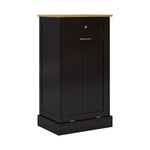 One Drawers and One-Compartment Tilt-Out Trash Cabinet Kitchen Trash Cabinet-Black W1120127325-djyc