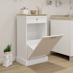 One Drawers and One-Compartment Tilt-Out Trash Cabinet Kitchen Trash Cabinet-White W1120127324-djyc