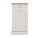 One Drawers and One-Compartment Tilt-Out Trash Cabinet Kitchen Trash Cabinet-White W1120127324-djyc