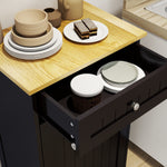 One Drawers and One-Compartment Tilt-Out Trash Cabinet Kitchen Trash Cabinet-Black W1120127325-djyc