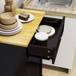 One Drawers and One-Compartment Tilt-Out Trash Cabinet Kitchen Trash Cabinet-Black W1120127325-djyc