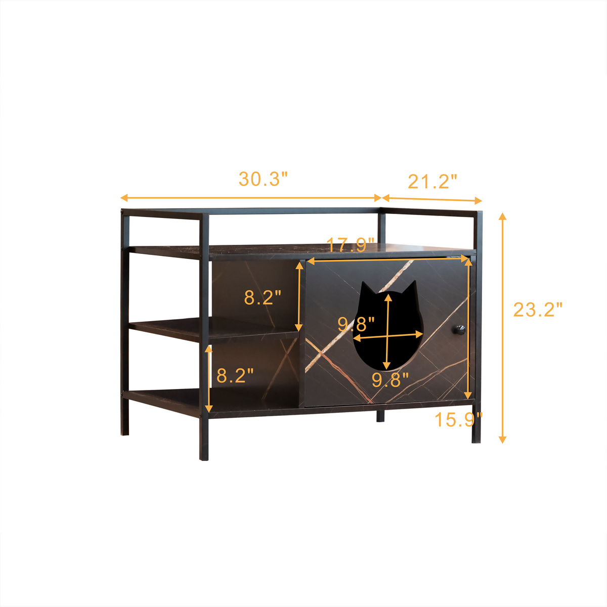 Cat Litter Box Furniture Hidden Litterbox Enclosures W219103390-djyc