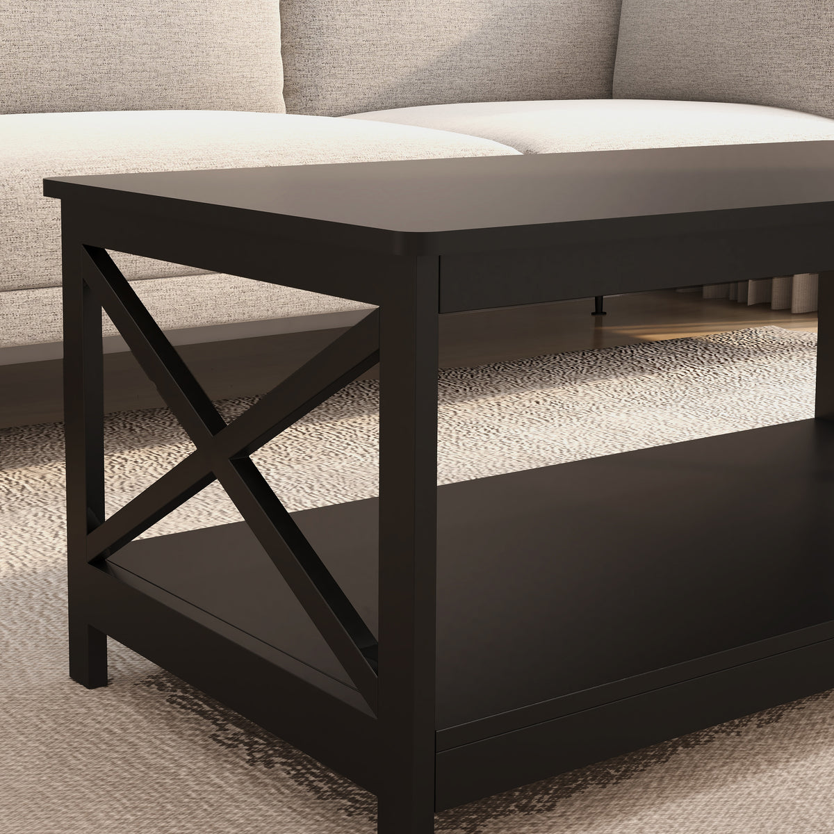 Coffee Table Oxford End Table-Black Color W28215275-djyc