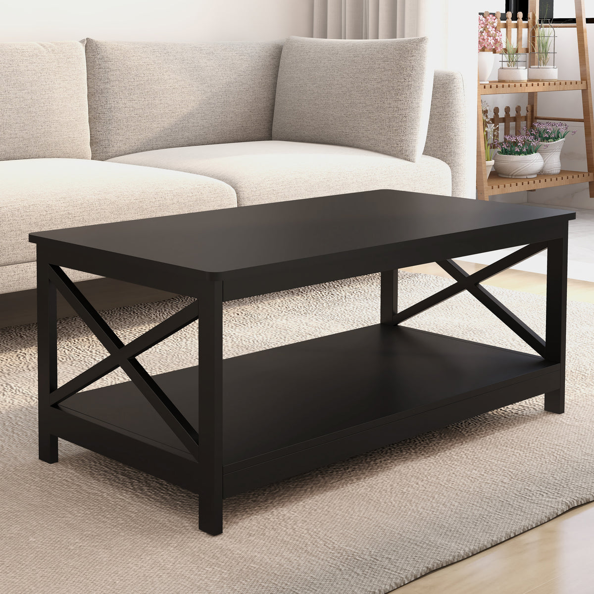 Coffee Table Oxford End Table-Black Color W28215275-djyc