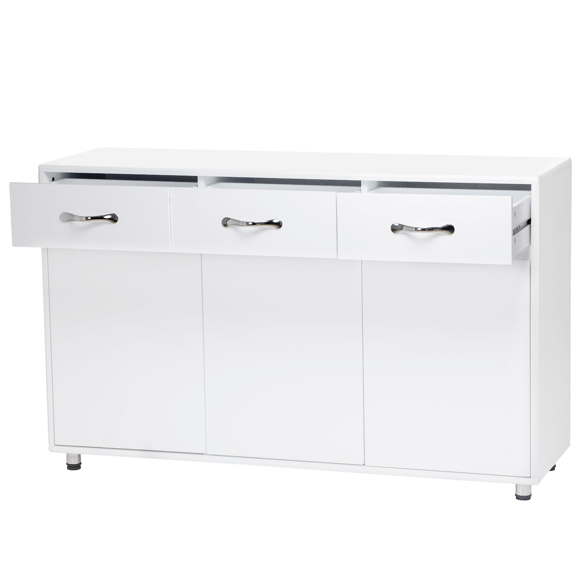 Three Doors Side Table-White W282S00027-djyc