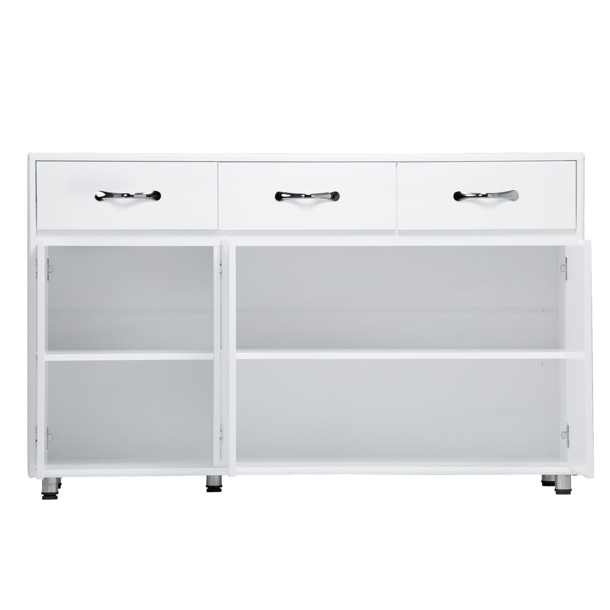 Three Doors Side Table-White W282S00027-djyc