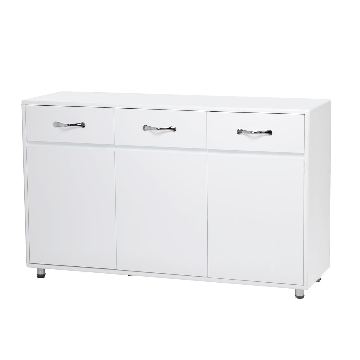 Three Doors Side Table-White W282S00027-djyc