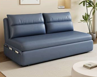 Luxurious Dark Leathaire Sofa - Elegant White, Champagne, Blue, and Light Gray Options! fsx-1009