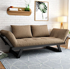 Premium Modern Sofa - Light Gray, Black, Khaki, Blue, Dark Brown - Pine Wood Frame, Cotton-Linen Upholstery fsx-1000