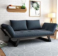 Premium Modern Sofa - Light Gray, Black, Khaki, Blue, Dark Brown - Pine Wood Frame, Cotton-Linen Upholstery fsx-1000