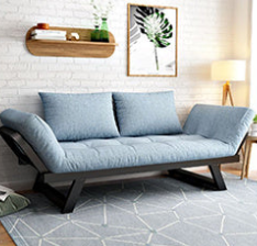 Premium Modern Sofa - Light Gray, Black, Khaki, Blue, Dark Brown - Pine Wood Frame, Cotton-Linen Upholstery fsx-1000