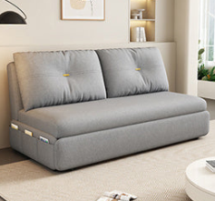 Stylish Cotton-Linen Sofa in Khaki, Light Gray, Dark Blue, Brown, and BlueGray fsx-1008