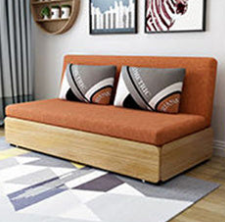 Stylish Cotton-Linen Sofa in Orange, BlueGray, Dark Gray, and Khaki - Perfect for Modern Living Rooms fsx-1005