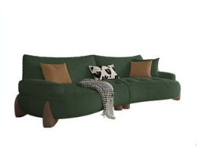 Versatile Sofa: Beige, Dark Yellow, Gray, Green - Light Pine & Oak Wood Options hatx-1023