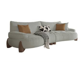 Versatile Sofa: Beige, Dark Yellow, Gray, Green - Light Pine & Oak Wood Options hatx-1023