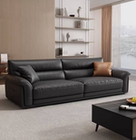 Contemporary Multi-Color Sofa with Leather and Pine Wood Accents hzh-1370