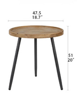 Elegant Chinese Fir Tea Table for Cozy Living Spaces hdst-4259