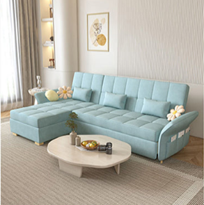 Luxurious Multi-Color Techno Fabric Sofa Bed - Off White, Gray, Brown, Green, Blue & Brick Red Options fxgz-279