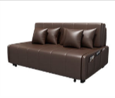 Stylish Multi-Function Sofa Bed - Yellow, Black, Gray, Brown Wood - Comfortable PU Leather fxgz-275