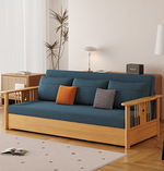 Modern Sofa with Vibrant Colors: Yellow, Light Brown, Gray, Orange & Blue - Premium Cotton-Linen Upholstery & Dark Ash Wood Frame hyt-1429
