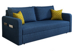 Modern Solid Wood Sofa in Dark Gray, Pink, Blue, and Light Khaki with Cotton-Linen Upholstery hyt-1239