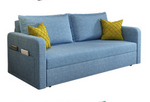 Modern Solid Wood Sofa in Dark Gray, Pink, Blue, and Light Khaki with Cotton-Linen Upholstery hyt-1239