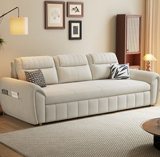 Stylish Sofa Collection: Beige & Light Gray with Dark Brown, Orange, Green, Blue Options in Cotton, Faux Leather, Latex & Coir hyt-1433