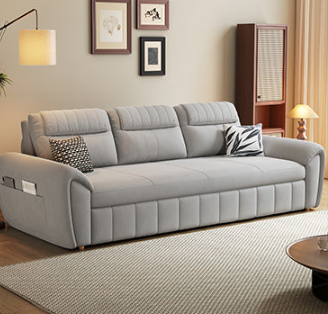 Stylish Sofa Collection: Beige & Light Gray with Dark Brown, Orange, Green, Blue Options in Cotton, Faux Leather, Latex & Coir hyt-1433